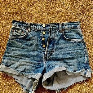 Reformation Charlie Cuffed High Rise Jean Short